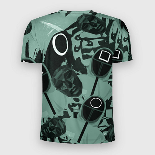 Мужская спорт-футболка Игра в кальмара маска ведущего и стражников / 3D-принт – фото 2