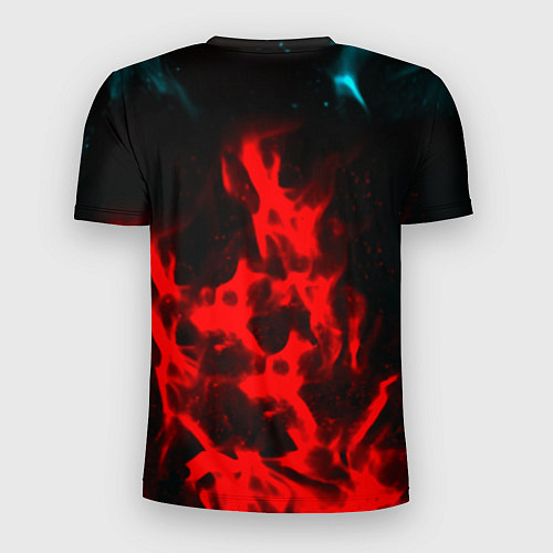 Мужская спорт-футболка Portal flame steel game / 3D-принт – фото 2