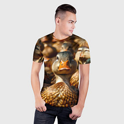 Футболка спортивная мужская Дикие утки, цвет: 3D-принт — фото 2