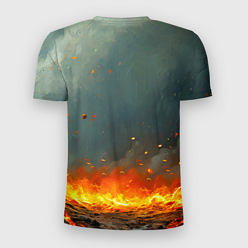 Мужская спорт-футболка Гусь в огне / 3D-принт – фото 2