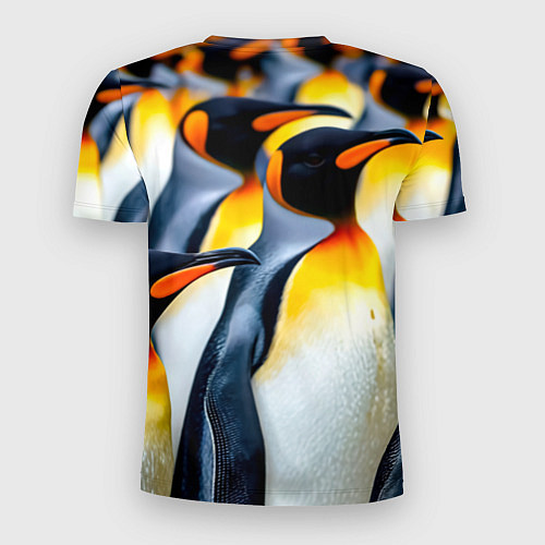 Мужская спорт-футболка Стая пингвинов / 3D-принт – фото 2