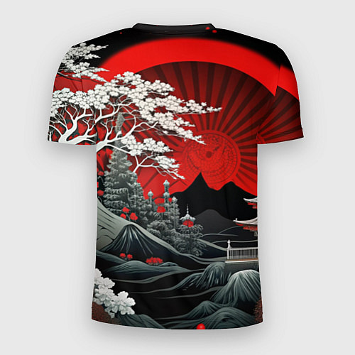 Мужская спорт-футболка Деревья Японии и природа / 3D-принт – фото 2