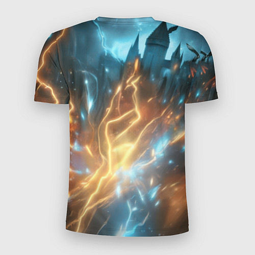 Мужская спорт-футболка Гарри Поттер с волшебной палочкой / 3D-принт – фото 2