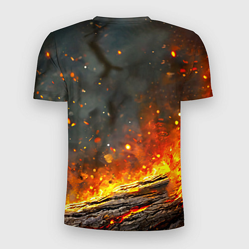 Мужская спорт-футболка Дятел в огне / 3D-принт – фото 2