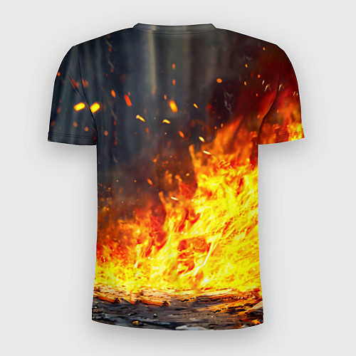 Мужская спорт-футболка Голубь в огне / 3D-принт – фото 2