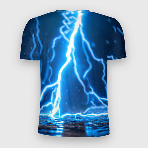 Мужская спорт-футболка Пингвин удар молнии / 3D-принт – фото 2