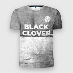 Мужская спорт-футболка Black Clover - grey gradient посередине