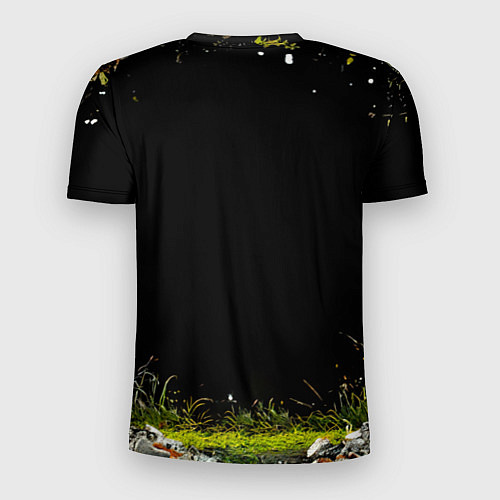 Мужская спорт-футболка Корова на черном / 3D-принт – фото 2