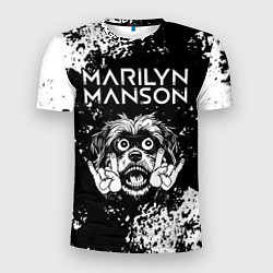 Мужская спорт-футболка Marilyn Manson рок пес