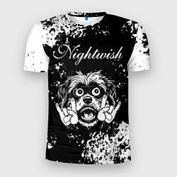 Футболка спортивная мужская Nightwish рок пес, цвет: 3D-принт