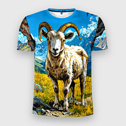 Мужская спорт-футболка Горный козел