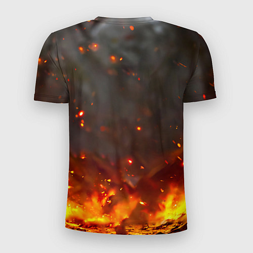 Мужская спорт-футболка Кенгуру в огне / 3D-принт – фото 2
