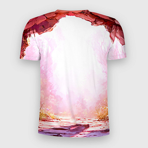Мужская спорт-футболка Осел в розовом свете / 3D-принт – фото 2