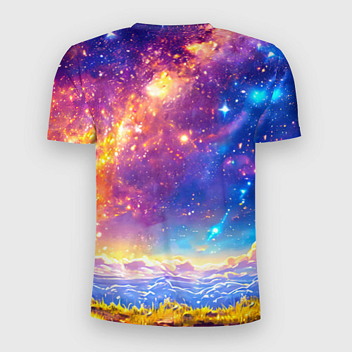 Мужская спорт-футболка Коровка и звездное небо / 3D-принт – фото 2