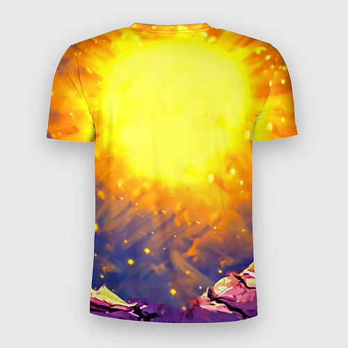 Мужская спорт-футболка Сурикат в яркиз лучах солнца / 3D-принт – фото 2