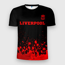 Мужская спорт-футболка Liverpool - red gradient посередине