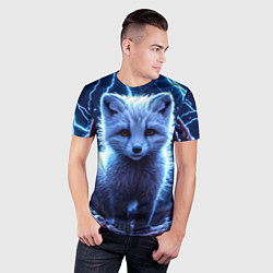 Футболка спортивная мужская Песец в разрядах молний, цвет: 3D-принт — фото 2
