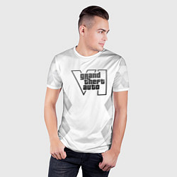 Футболка спортивная мужская GTA6 white poly, цвет: 3D-принт — фото 2