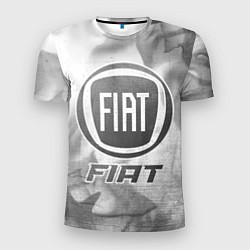 Мужская спорт-футболка Fiat - white gradient