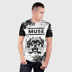 Футболка спортивная мужская Muse - рок пес, цвет: 3D-принт — фото 2