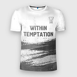 Мужская спорт-футболка Within Temptation - white gradient посередине
