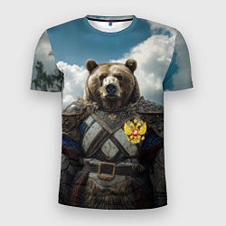 Мужская спорт-футболка Русский медведь воин