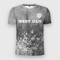 Мужская спорт-футболка West Ham - grey gradient посередине