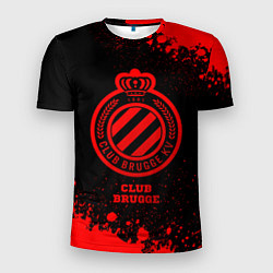 Мужская спорт-футболка Club Brugge - red gradient