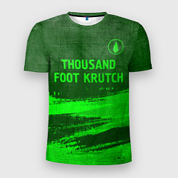 Мужская спорт-футболка Thousand Foot Krutch - green gradient посередине