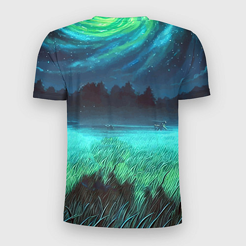 Мужская спорт-футболка Рик и Морти на поляне - нейроарт / 3D-принт – фото 2