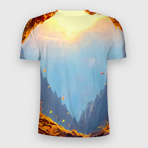 Мужская спорт-футболка Сурикат в огне / 3D-принт – фото 2