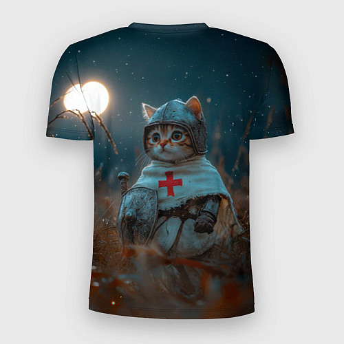 Мужская спорт-футболка Kingdom Come Deliverance 2 рыцарь котенок / 3D-принт – фото 2