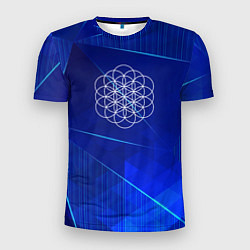 Мужская спорт-футболка Coldplay blue poly