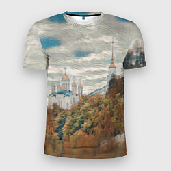 Футболка спортивная мужская Храм на горе, цвет: 3D-принт