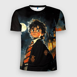 Мужская спорт-футболка Гарри Поттер глубокая ночь