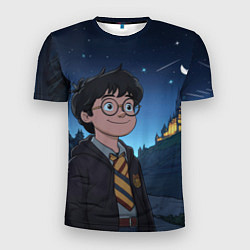 Мужская спорт-футболка Довольный Гарри Поттер