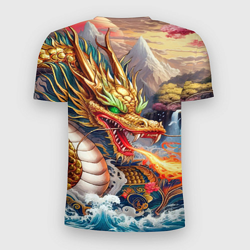 Мужская спорт-футболка Dragon tattoo - irezumi / 3D-принт – фото 2