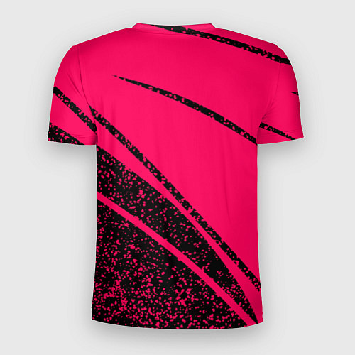Мужская спорт-футболка Sport розовый с чёрным в крапинку / 3D-принт – фото 2