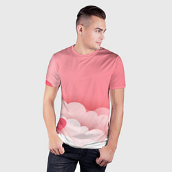 Футболка спортивная мужская Облака любви, цвет: 3D-принт — фото 2