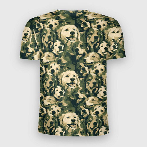 Мужская спорт-футболка Камуфляжные собаки / 3D-принт – фото 2