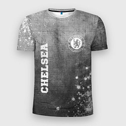 Футболка спортивная мужская Chelsea - grey gradient вертикально, цвет: 3D-принт