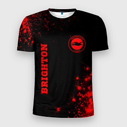 Футболка спортивная мужская Brighton - red gradient вертикально, цвет: 3D-принт