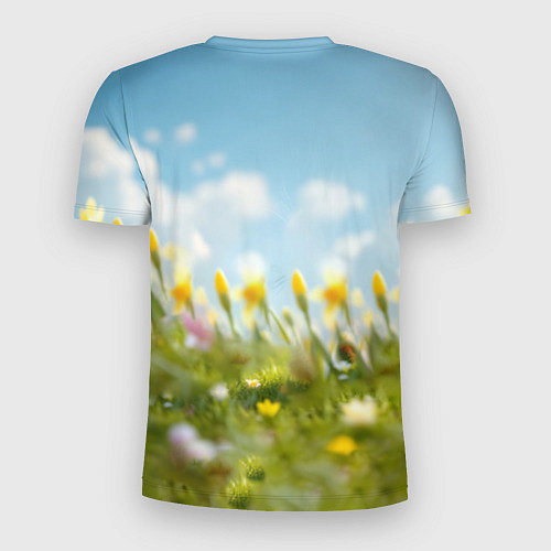 Мужская спорт-футболка Кролик и цыпленок встречают Пасху / 3D-принт – фото 2