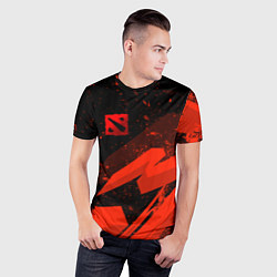 Футболка спортивная мужская Dota 2 - красные брызги, цвет: 3D-принт — фото 2