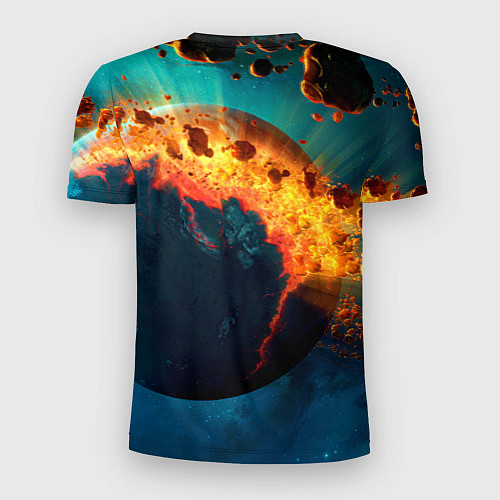 Мужская спорт-футболка Взрыв планеты / 3D-принт – фото 2