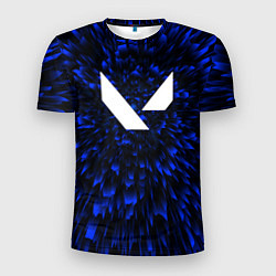 Мужская спорт-футболка Valorant blue energy