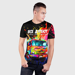 Футболка спортивная мужская Все дуреют с этих дальнобойщиков, цвет: 3D-принт — фото 2