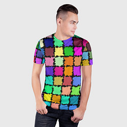 Футболка спортивная мужская Лоскутки, цвет: 3D-принт — фото 2