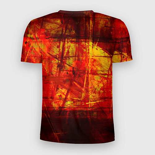 Мужская спорт-футболка Абстракция - red grunge tear / 3D-принт – фото 2