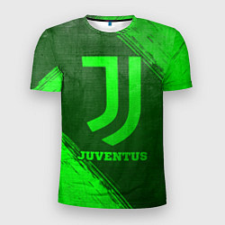 Футболка спортивная мужская Juventus - green gradient, цвет: 3D-принт